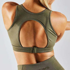Vital Seamless Sports Bra - Khaki