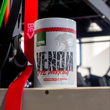 VPA Venom high stimulant pre-workout powder tub