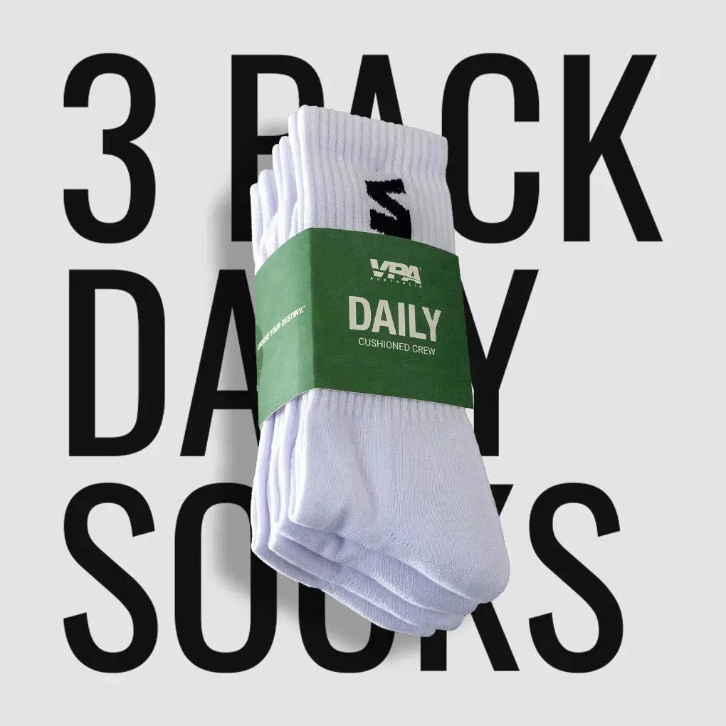 VPA Crew Socks 3 Pack - Whites