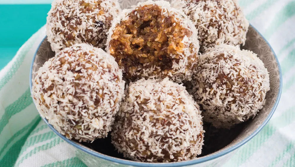 Salted Caramel Almond Protein Balls