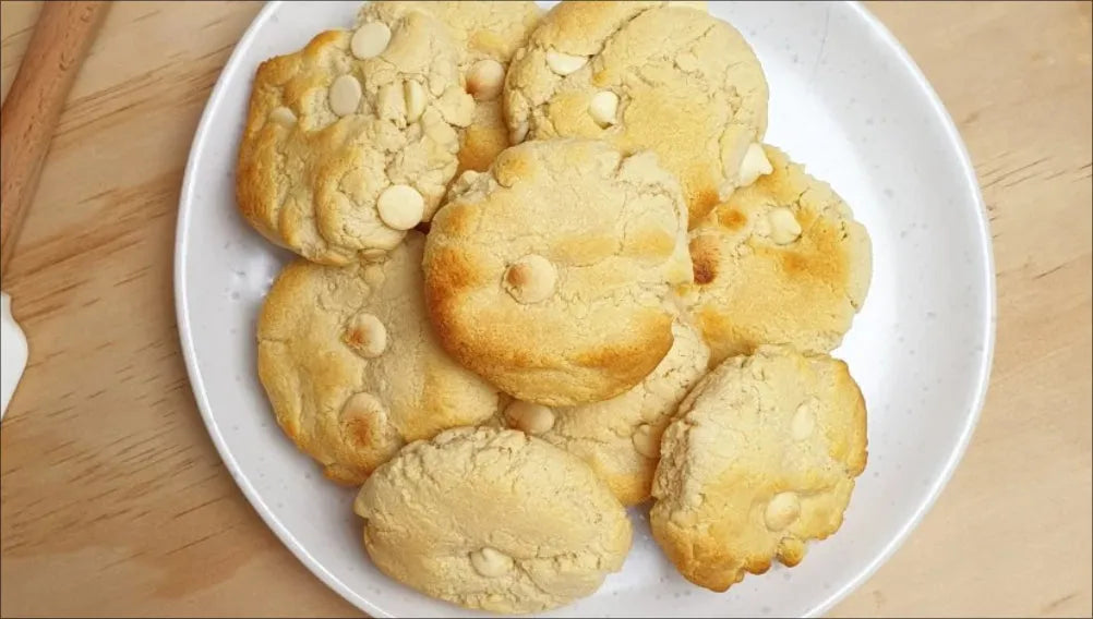 White Choc Chip Protein Cookies