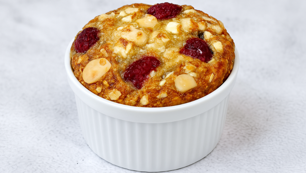 White Chocolate Raspberry Baked Oats