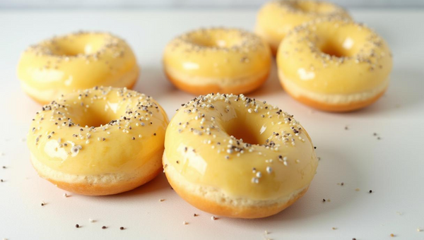 Vegan Lemon Poppyseed Protein Donuts - VPA Australia