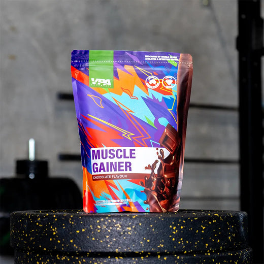 VPA Muscle Gainer weight gain protein powder tub