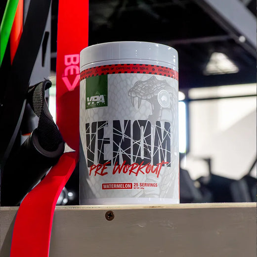 VPA Venom high stimulant pre-workout powder tub