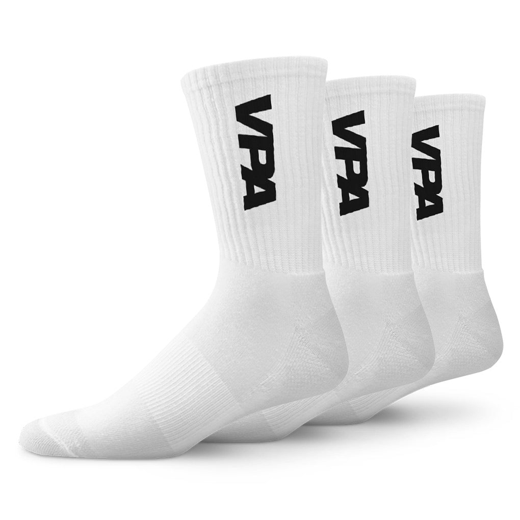 VPA Crew Socks 3 Pack - Whites